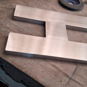Letras 3D inox de 13cm