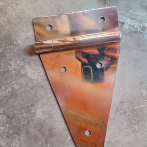 Brisagra inox de 3mm para portón madera